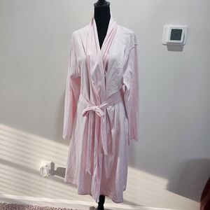 Lake  Pink Striped Cotton Robe with Tie Belt {Bx22}